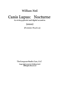 Cover page: Canis Lupus: Nocturne