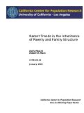 Cover page: Recent Trends in the Inheritance of Poverty and Family Structure