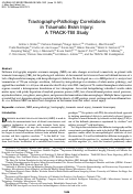 Cover page: Tractography-Pathology Correlations in Traumatic Brain Injury: A TRACK-TBI Study