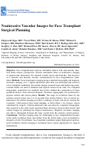 Cover page: Noninvasive vascular images for face transplant surgical planning.