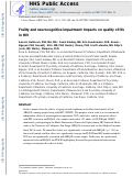 Cover page: Frailty and Neurocognitive Impairment: Impacts on Quality of Life in HIV.