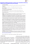 Cover page: Geometrical splitting technique to improve the computational efficiency in Monte Carlo calculations for proton therapy