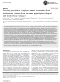 Cover page: Deriving psychiatric symptom-based biomarkers from multivariate relationships between psychophysiological and biochemical measures