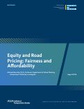 Cover page of Equity and Road Pricing: Fairness and Affordability
