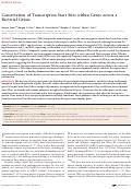 Cover page: Conservation of transcription start sites within genes across a bacterial genus.