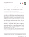 Cover page: Shock Management Without Formal Fluid Responsiveness Assessment: A Retrospective Analysis of Fluid Responsiveness and Its Outcomes.