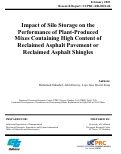 Cover page: Impact of Silo Storage on the Performance of Plant-Produced Mixes Containing High Content of Reclaimed Asphalt Pavement or Reclaimed Asphalt Shingles