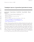 Cover page: Topological aspects of generalized gravitational entropy