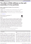 Cover page: The effect of RNA stiffness on the self-assembly of virus particles