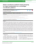 Cover page: Elastic membrane enabled inward pumping for liquid manipulation on a centrifugal microfluidic platform