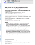 Cover page: Media exposure, risk perceptions, and fear: Americans’ behavioral responses to the Ebola public health crisis