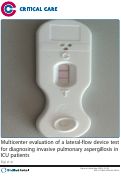 Cover page: Multicenter evaluation of a lateral-flow device test for diagnosing invasive pulmonary aspergillosis in ICU patients