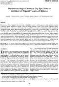 Cover page: The Immunological Basis of Dry Eye Disease and Current Topical Treatment Options