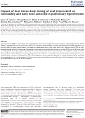 Cover page: Impact of four times daily dosing of oral treprostinil on tolerability and daily dose achieved in pulmonary hypertension