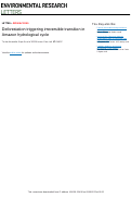Cover page: Deforestation triggering irreversible transition in Amazon hydrological cycle