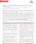 Cover page: Impact of an Expanded Hospital Recognition Program for Stroke Quality of Care