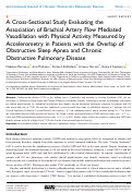 Cover page: A Cross-Sectional Study Evaluating the Association of Brachial Artery Flow Mediated Vasodilation with Physical Activity Measured by Accelerometry in Patients with the Overlap of Obstructive Sleep Apnea and Chronic Obstructive Pulmonary Disease.