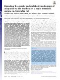 Cover page: Dissecting the genetic and metabolic mechanisms of adaptation to the knockout of a major metabolic enzyme in Escherichia coli