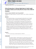 Cover page: Ethical perspectives in sharing digital data for public health surveillance before and shortly after the onset of the Covid-19 pandemic