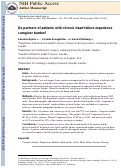 Cover page: Do Partners of Patients with Chronic Heart Failure Experience Caregiver Burden?