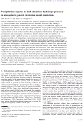 Cover page: Precipitation response to land subsurface hydrologic processes in atmospheric general circulation model simulations