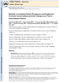 Cover page: Mortality of combined serum phosphorus and parathyroid hormone concentrations and their changes over time in hemodialysis patients