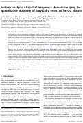 Cover page: System analysis of spatial frequency domain imaging for quantitative mapping of surgically resected breast tissues