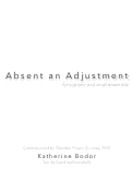 Cover page: Absent an Adjustment