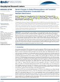 Cover page: Recent Changes in Global Photosynthesis and Terrestrial Ecosystem Respiration Constrained From Multiple Observations