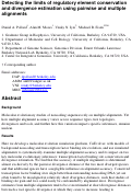 Cover page: Detecting the limits of regulatory element conservation and divergence estimation using 
pairwise and multiple alignments