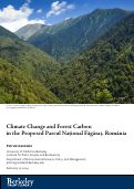 Cover page of Climate Change and Forest Carbon in the Proposed Parcul Național Făgăraș, România