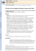 Cover page: The role of social support in anxiety for persons with COPD