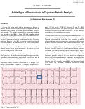 Cover page: Subtle Signs of Thyrotoxicosis in Thyrotoxic Periodic Paralysis