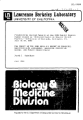 Cover page: THE IMPACT OF THE 1980 BEIR-III REPORT ON LOW-LEVEL RADIATION RISK ASSESSMENT, RADIATION PROTECTION GUIDES, AND PUBLIC HEALTH POLICY