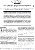 Cover page: Teens, Tweets, and Tanning Beds: Rethinking the Use of Social Media for Skin Cancer Prevention