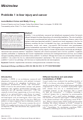 Cover page: Prohibitin 1 in liver injury and cancer