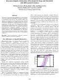 Cover page: Adaptive Estimation of Psychometric Slope and Threshold with Differential Evolution