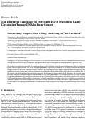 Cover page: The Emergent Landscape of Detecting EGFR Mutations Using Circulating Tumor DNA in Lung Cancer