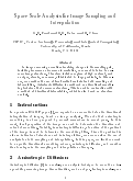 Cover page: Space Scale Analysis for Image Sampling and Interpolation