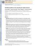 Cover page: Population Genetics of Rare Variants and Complex Diseases