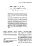 Cover page: Efficacy of Alternate-Day Dosing Versus Daily Dosing of Atorvastatin