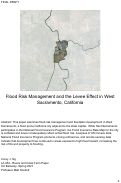 Cover page of Flood Risk Management and the Levee Effect in West Sacramento, California