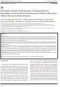 Cover page: Knowledge, Attitude, and Performance of Pregnant Women Regarding General Anesthesia Neurotoxicity in Children under Three: A Report from an Academic Hospital