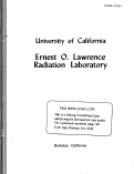 Cover page: VAPOR PRESSURE AND HEAT OF SUBLIMATION OF CALCIUM FLUORIDE