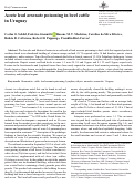 Cover page: Acute lead arsenate poisoning in beef cattle in Uruguay