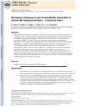 Cover page: Mechanism of disease in early osteoarthritis: application of modern MR imaging techniques — a technical report