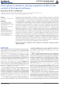 Cover page: From genes to behavior: placing cognitive models in the context of biological pathways
