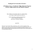 Cover page: Training the Next Generation of Teachers:  A Preliminary Survey of California’s Higher Education Programs