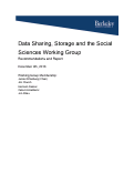 Cover page of Data Sharing, Storage, and the Social Sciences Working Group