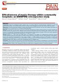 Cover page: Effectiveness of music therapy within community hospitals: an EMMPIRE retrospective study.